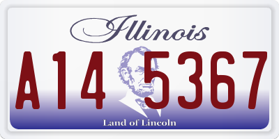 IL license plate A145367