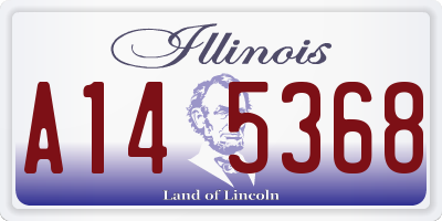 IL license plate A145368
