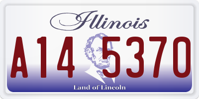 IL license plate A145370