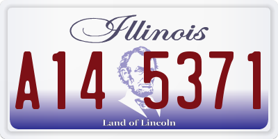 IL license plate A145371