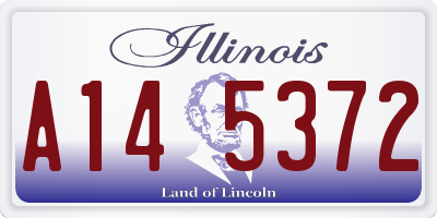 IL license plate A145372