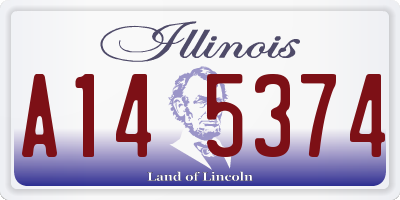 IL license plate A145374