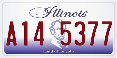 IL license plate A145377