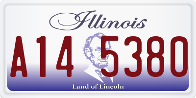 IL license plate A145380