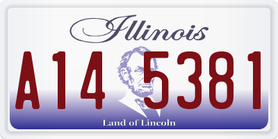 IL license plate A145381
