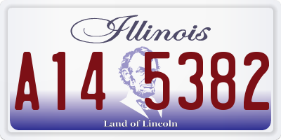 IL license plate A145382