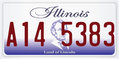 IL license plate A145383