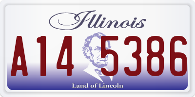 IL license plate A145386