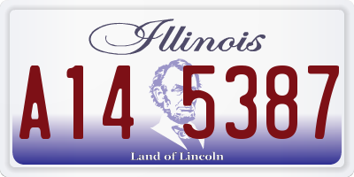 IL license plate A145387
