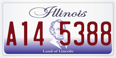 IL license plate A145388