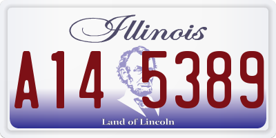 IL license plate A145389