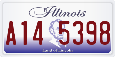 IL license plate A145398