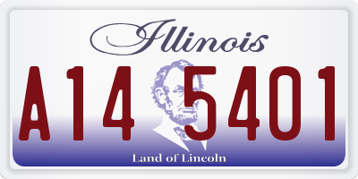 IL license plate A145401