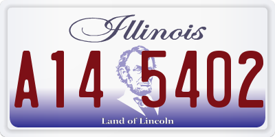 IL license plate A145402
