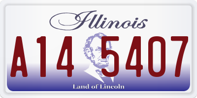 IL license plate A145407