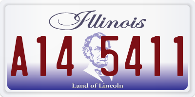 IL license plate A145411
