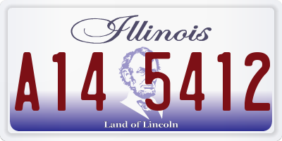 IL license plate A145412