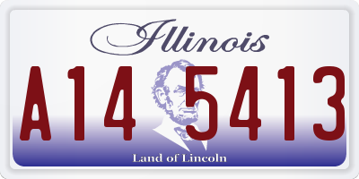 IL license plate A145413