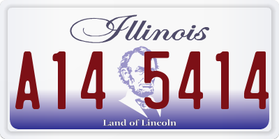 IL license plate A145414