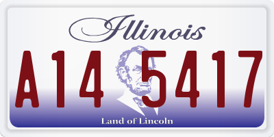IL license plate A145417