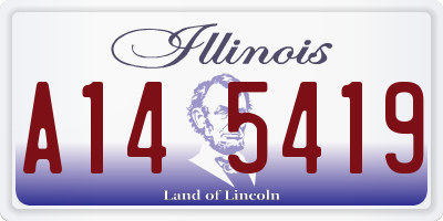 IL license plate A145419