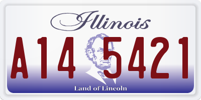 IL license plate A145421