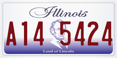 IL license plate A145424