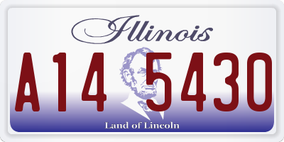 IL license plate A145430