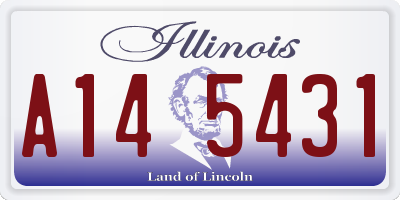 IL license plate A145431