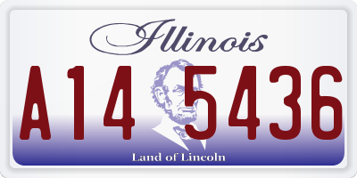 IL license plate A145436