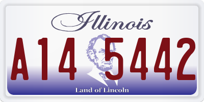IL license plate A145442