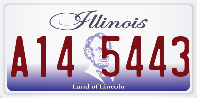 IL license plate A145443