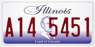 IL license plate A145451