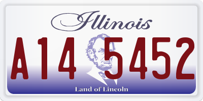 IL license plate A145452