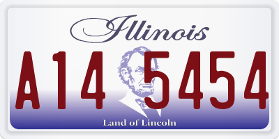 IL license plate A145454