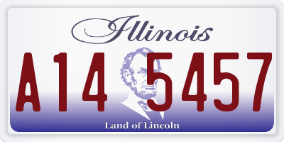 IL license plate A145457
