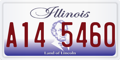 IL license plate A145460