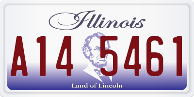 IL license plate A145461