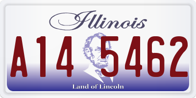 IL license plate A145462