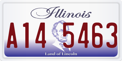 IL license plate A145463