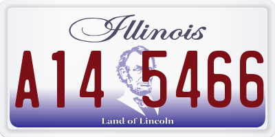 IL license plate A145466