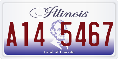 IL license plate A145467