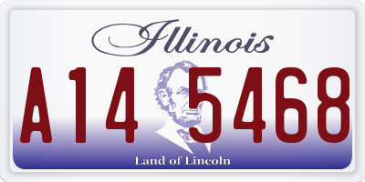 IL license plate A145468