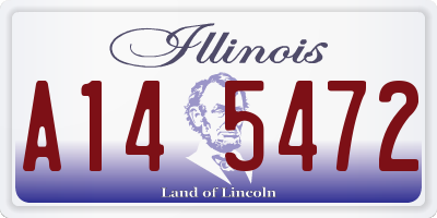 IL license plate A145472