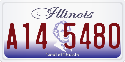 IL license plate A145480