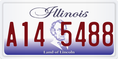 IL license plate A145488