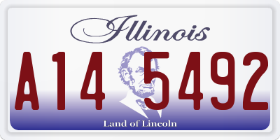 IL license plate A145492