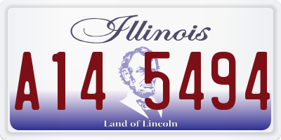 IL license plate A145494