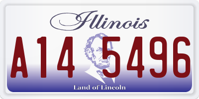 IL license plate A145496