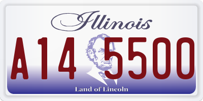 IL license plate A145500